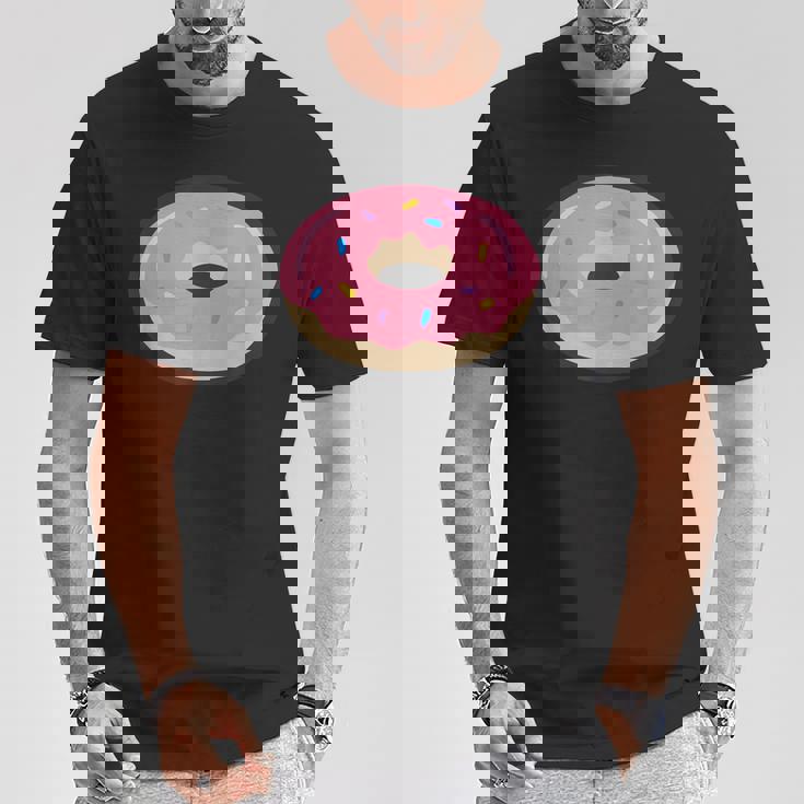 ドーナツレッドアイシングコミックグラフィック メンズ レディース 子供用 Tシャツ 面白い贈り物