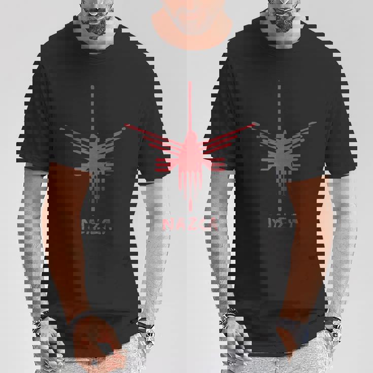 ナスカ ライン ペルー ジオグリフ モンキー 宇宙飛行士 ハチドリ レトロ Tシャツ 面白い贈り物