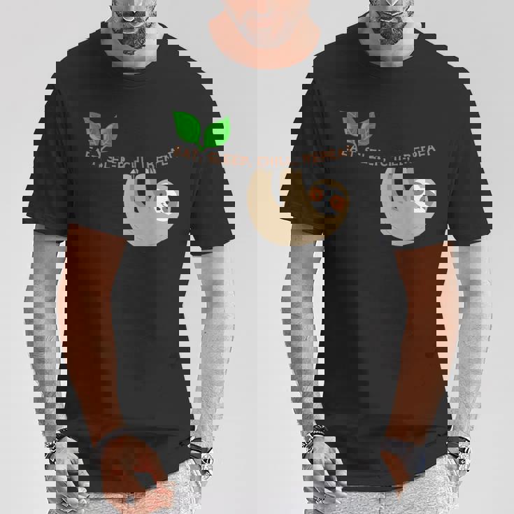 ナマケモノ まったり のんびり くつろぎ Tシャツ 面白い贈り物