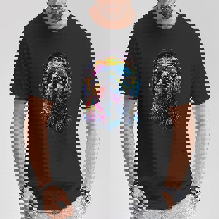 ナマケモノ カラフルな色彩 ポップアート グラフィック 怠け者 Tシャツ 面白い贈り物