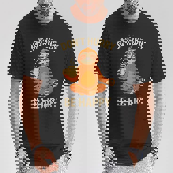 ナマケモノ コーヒー 瞑想 グラフィック 面白い Tシャツ 面白い贈り物