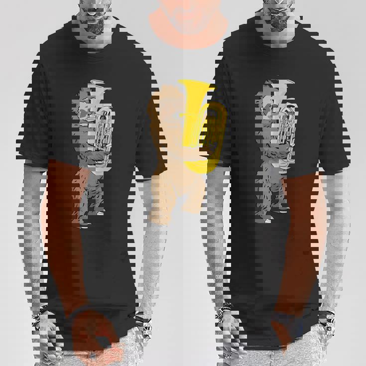 ナマケモノ 恋人 チューバ プレーヤー ミュージック ビッグバンド チューバ Tシャツ 面白い贈り物