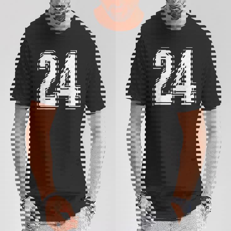 ナンバー24 スポーツ ナンバー入り 選手 20-4 Tシャツ 面白い贈り物