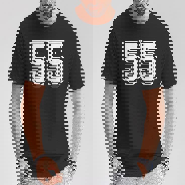 ナンバー55 スポーツジャージ ラッキーお気に入り番号 Tシャツ 面白い贈り物