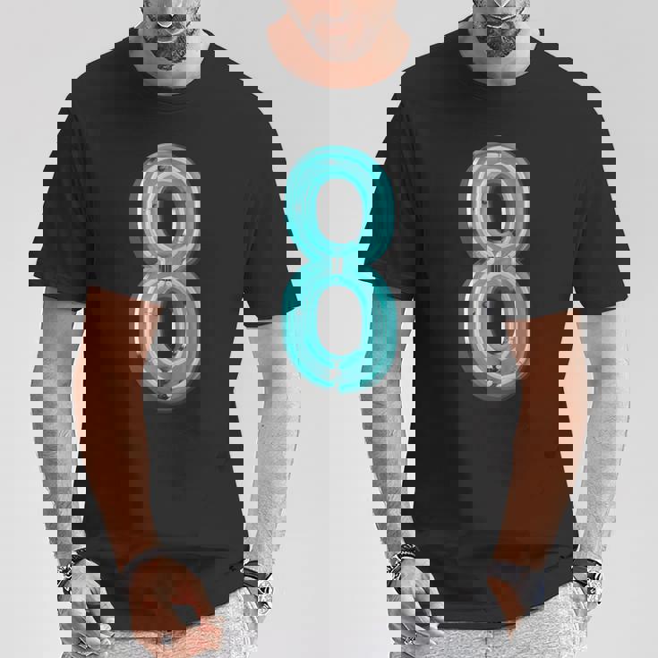 ナンバー8 、ファニーナンバーエイトtシャツ Tシャツ 面白い贈り物