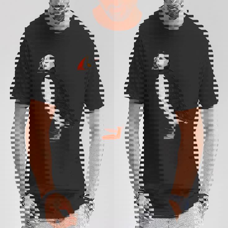 ニシツノメドリ 鳥 動物 図 バードウォッチング 贈り物 鳥類学者 生物学者 自然科学 Tシャツ 面白い贈り物