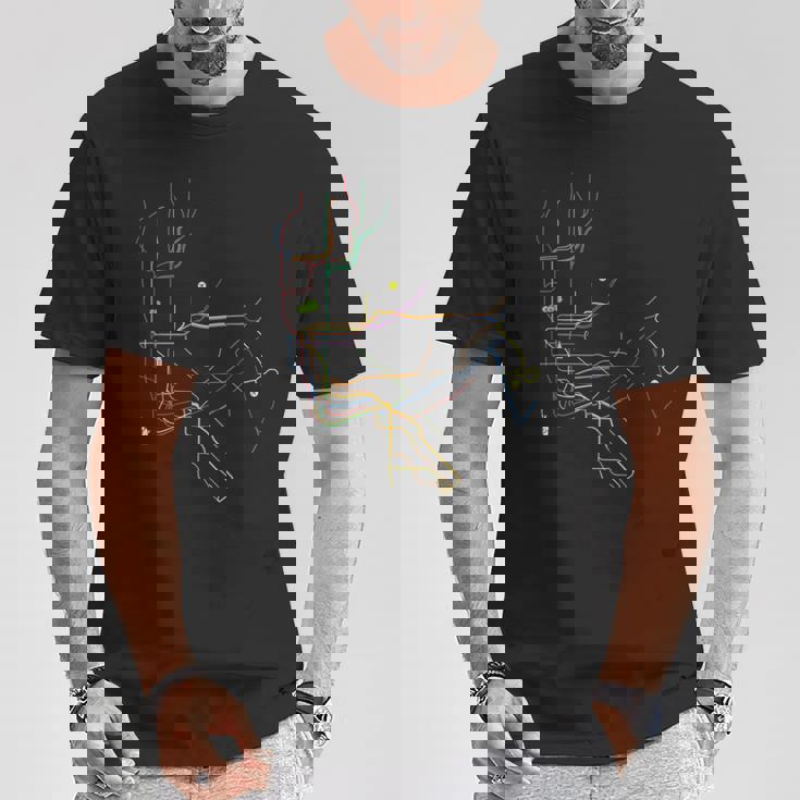 ニューヨーク 路線図 親子ペア キッズ Tシャツ 面白い贈り物