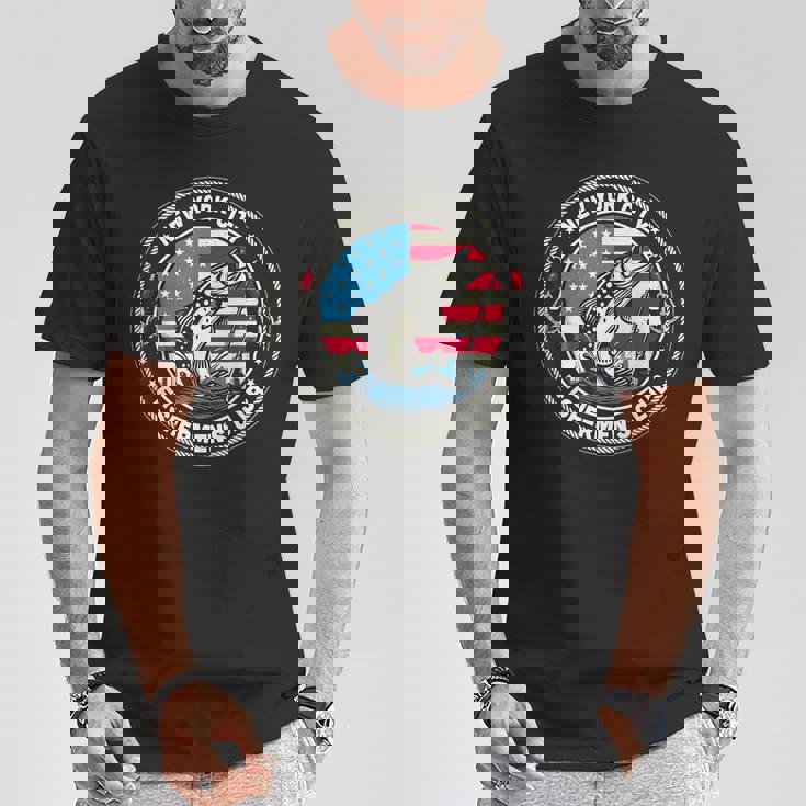 ニューヨーク市フィッシャーマンズクラブ アメリカ国旗釣り Tシャツ 面白い贈り物