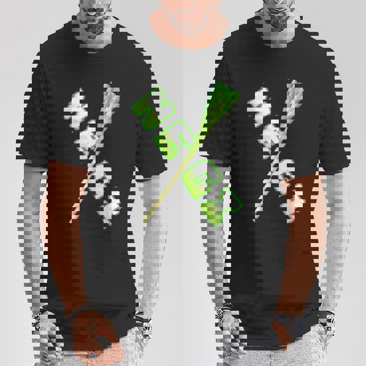 ネギ Negi【The 野菜】葱【変なtシャツ屋さん】面白いポップ デザイン Tシャツ 面白い贈り物