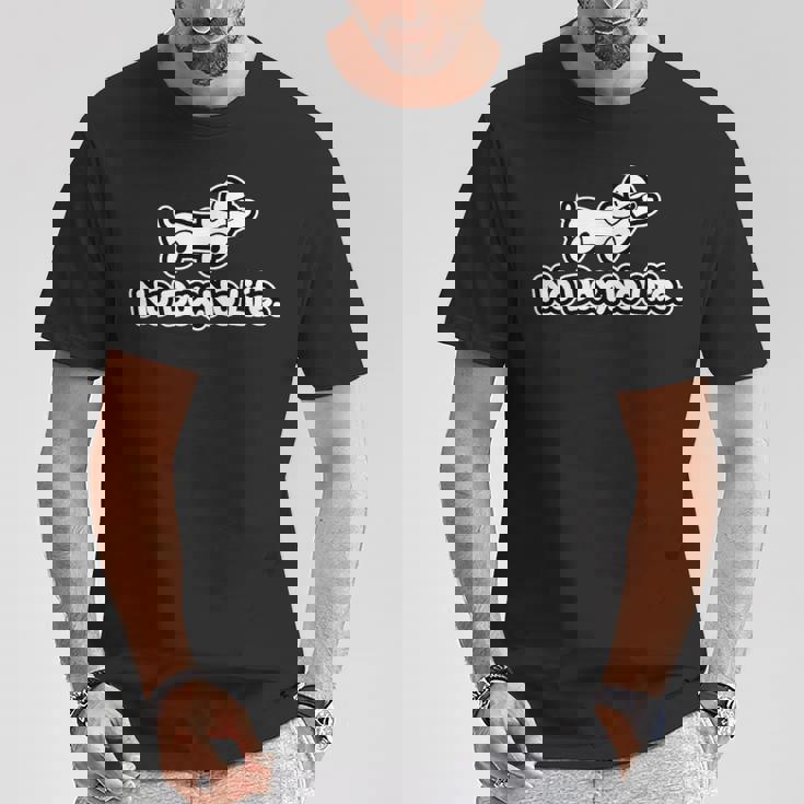 ノー ダックス ノー ライフ No Daxno Life フロント＆バックプリント Tシャツ 面白い贈り物