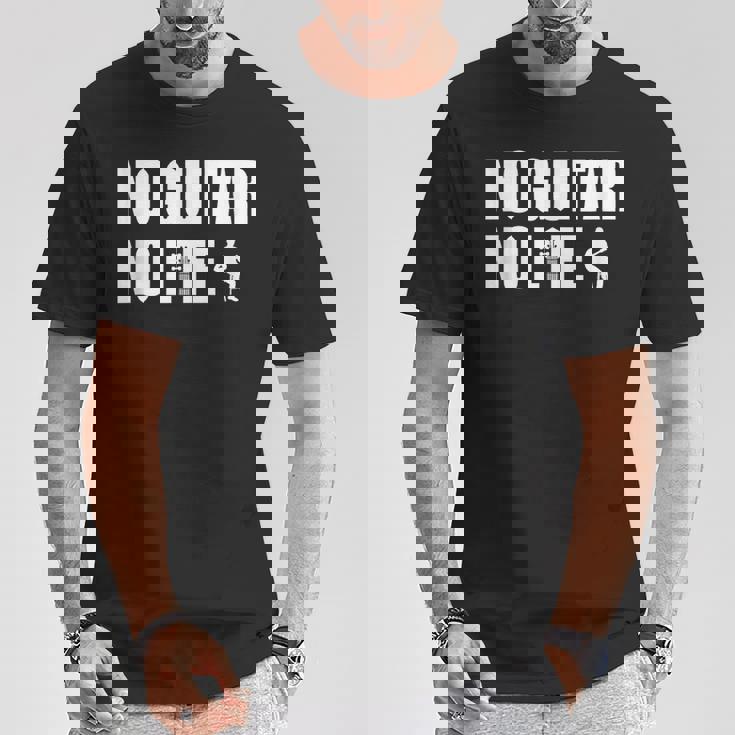 ノーギターノーライフ ギター好き クラシックギター クラシック音楽 アコースティックギター ギター部 ジャズ音楽 ギター Tシャツ 面白い贈り物