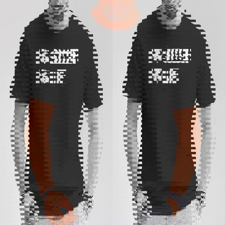 ノーサッカーノーライフ サッカー好き アウトドア好き フットサル好き クール サッカーサークル フットサル サッカー Tシャツ 面白い贈り物