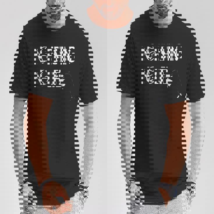 ノーフィッシングノーライフ 釣り竿 漁師 釣り人 面白い 釣り フィッシング おもしろ 釣り堀 海釣り 川釣り Tシャツ 面白い贈り物