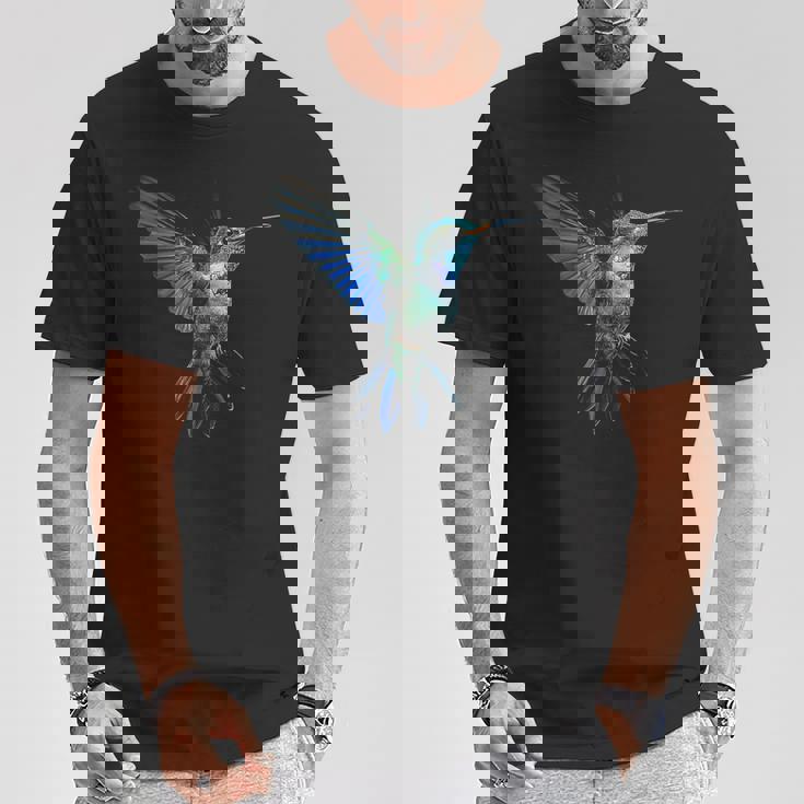 ハチドリ 鳥モチーフ 動物 イラスト ハチドリ Tシャツ 面白い贈り物