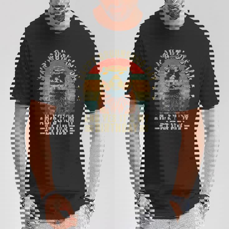 ハッピーマーモットの日、誕生日、クールなマーモット Tシャツ 面白い贈り物