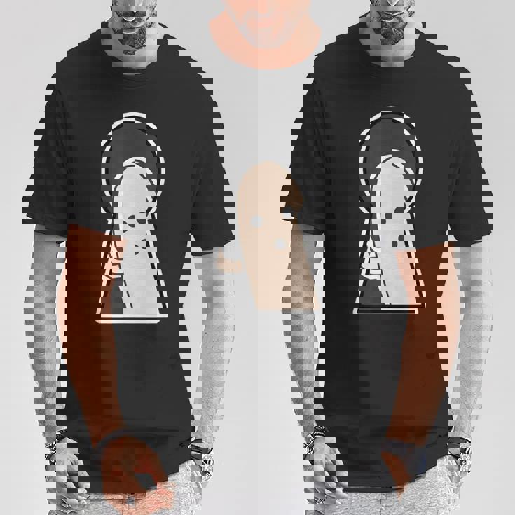 ハニワ くん 埴輪『古墳の 窓から』【ゆるフレンズ】歴史土器 キャラクター かわいい イラスト 面白い Tシャツ 面白い贈り物