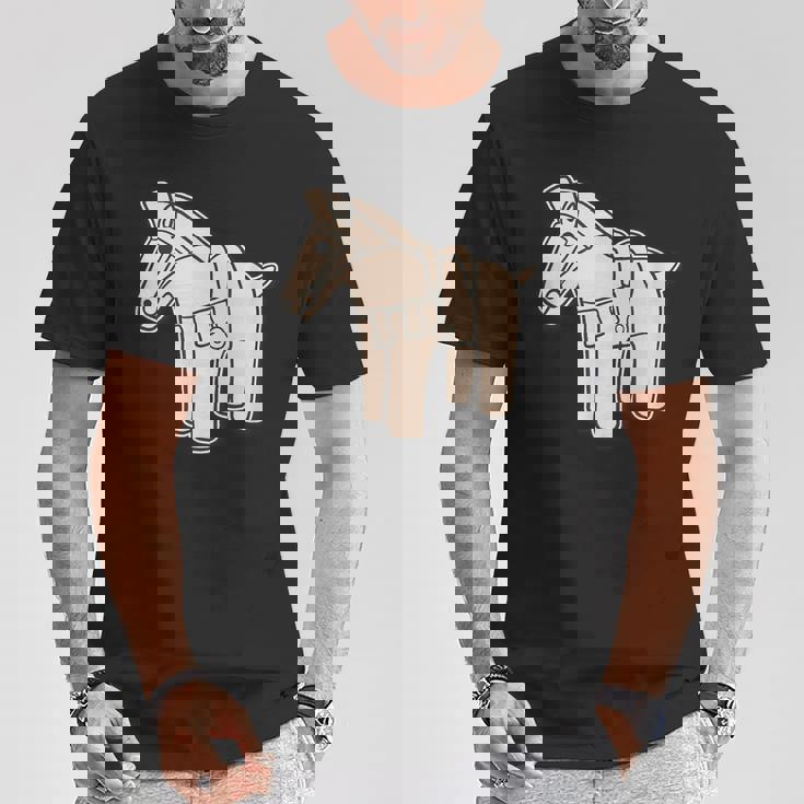 ハニワの馬 埴輪【ゆるフレンズ】歴史土器 シンプル かわいい イラスト Tシャツ 面白い贈り物