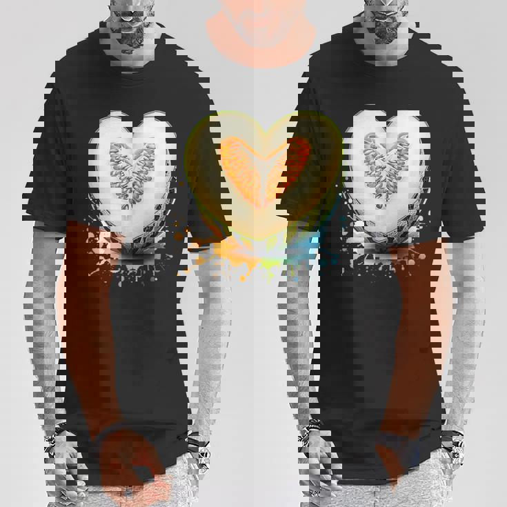 ハニーデューメロン ハート型 サマーフルーツ Tシャツ 面白い贈り物