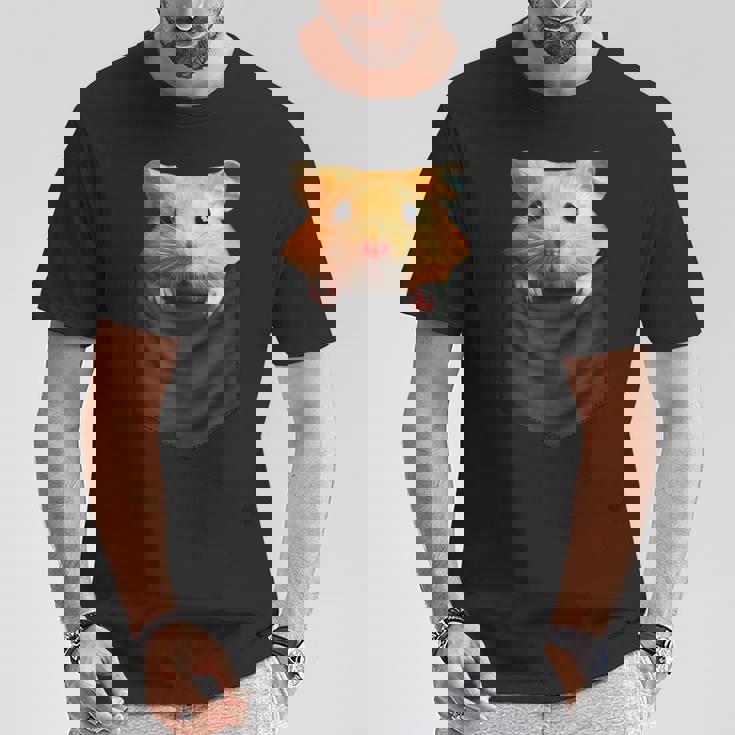 ハムスター 面白いtシャツ ポケット かわいい メンズ 子供 おもしろ 服 雑貨 グッズ ネタ ゆるキャラ Tシャツ 面白い贈り物