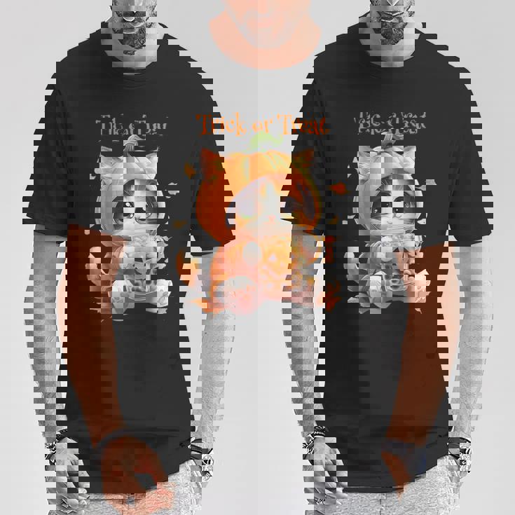 ハロウィン わがまま猫 ねこ ラーメン好き かわいい おもしろ マンガ Tシャツ 面白い贈り物