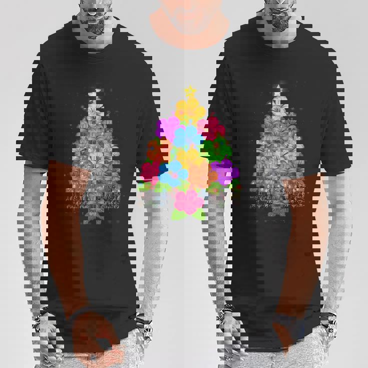 ハワイアン クリスマス ハイビスカス フラワー ツリー ハワイ トロピカル Tシャツ 面白い贈り物