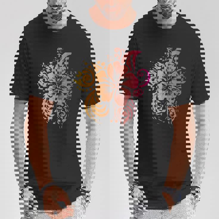 ハワイアン トライバル ハイビスカスシャツ ハワイアン トライバル Tシャツ 面白い贈り物