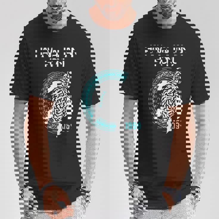 ハワイアン ホヌ ポリネシア トライバル ウミガメ ハワイ エスト 1959 Tシャツ 面白い贈り物