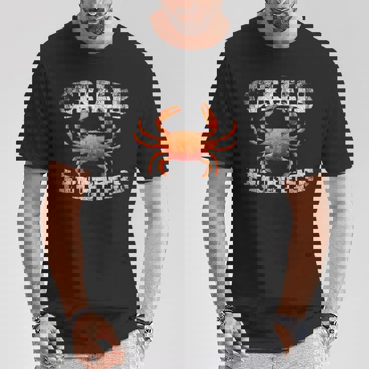 ハンティング メンズ ボーイズ キッズ カニ Tシャツ 面白い贈り物