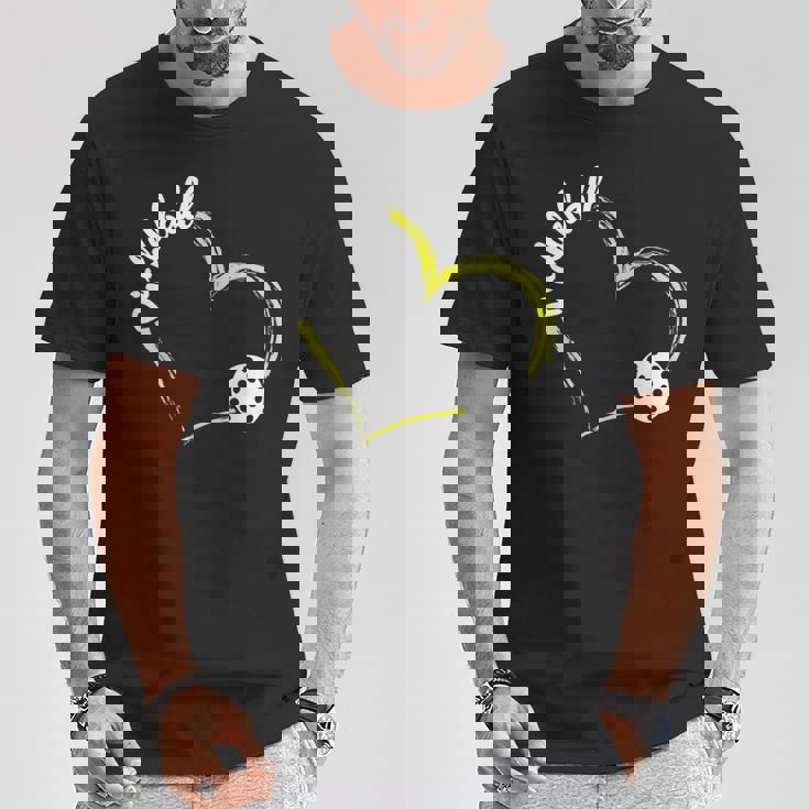 ハート ピックルボール ラブパドル スポーツ ピックルボール Tシャツ 面白い贈り物