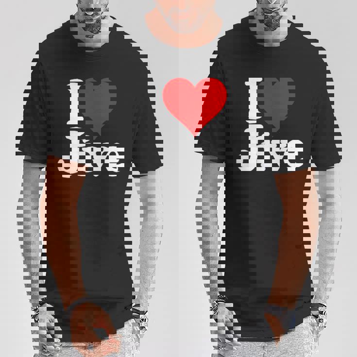 ハートジャイブジャズダンスミュージックが大好き Tシャツ 面白い贈り物