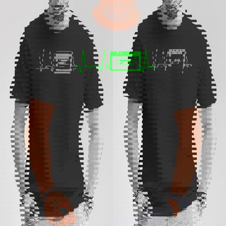 ハートビートカセットテープ Tシャツ 面白い贈り物