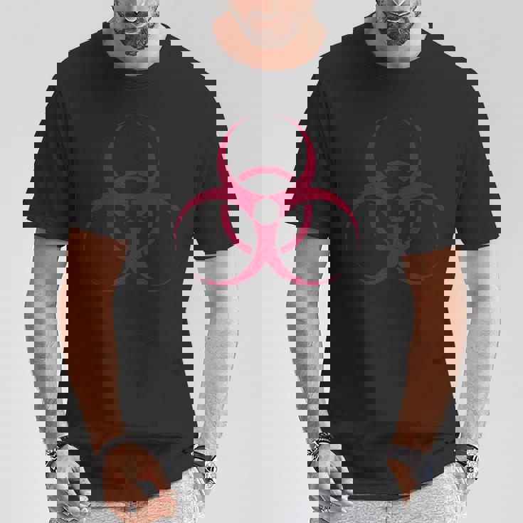 バイオハザードシンボル 生物学的ハザード警告標識 Tシャツ 面白い贈り物