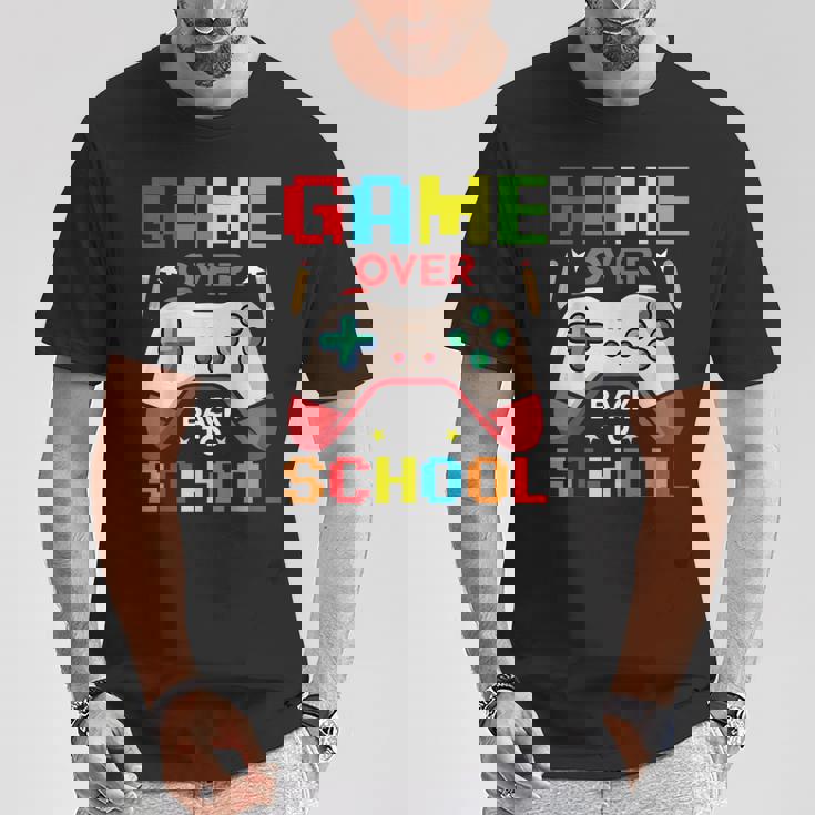 バック・トゥ・スクール-ゲームオーバーバック・トゥ・スクール Tシャツ 面白い贈り物