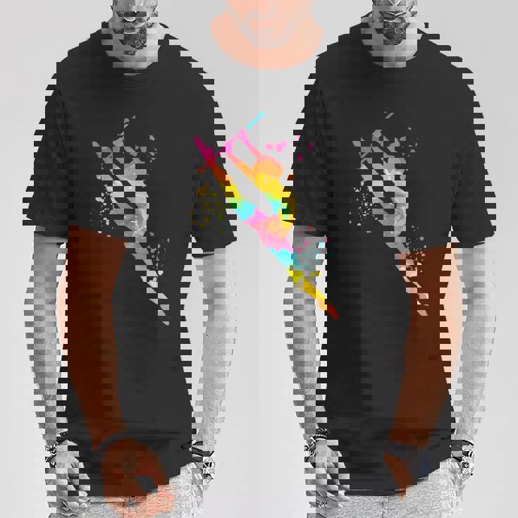 バトン付き体操 ガールズ キッズ 新体操 Tシャツ 面白い贈り物