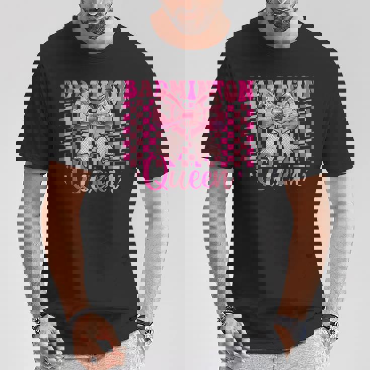 バドミントン クイーン プレイヤー 女の子 ママ 母の日 コケット リボン Tシャツ 面白い贈り物