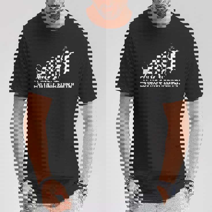 バドミントンの進化 Tシャツ 面白い贈り物