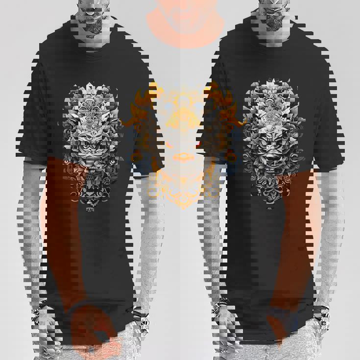 バリ文化 バロンマスク バリ インドネシア Tシャツ 面白い贈り物