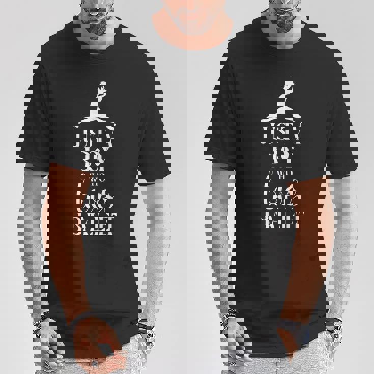 バレエ ダンサー ダンスガール バレリーナ 少年 大好きな男 Tシャツ 面白い贈り物