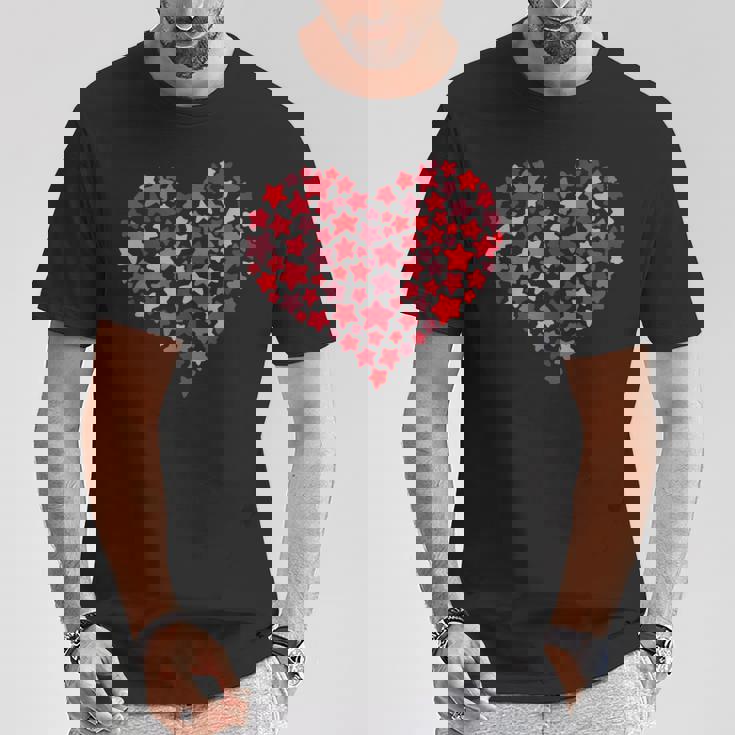 バレンタインデーのプレゼント かわいいラブハート スター カップルalentine's Day Cute Love Tシャツ 面白い贈り物