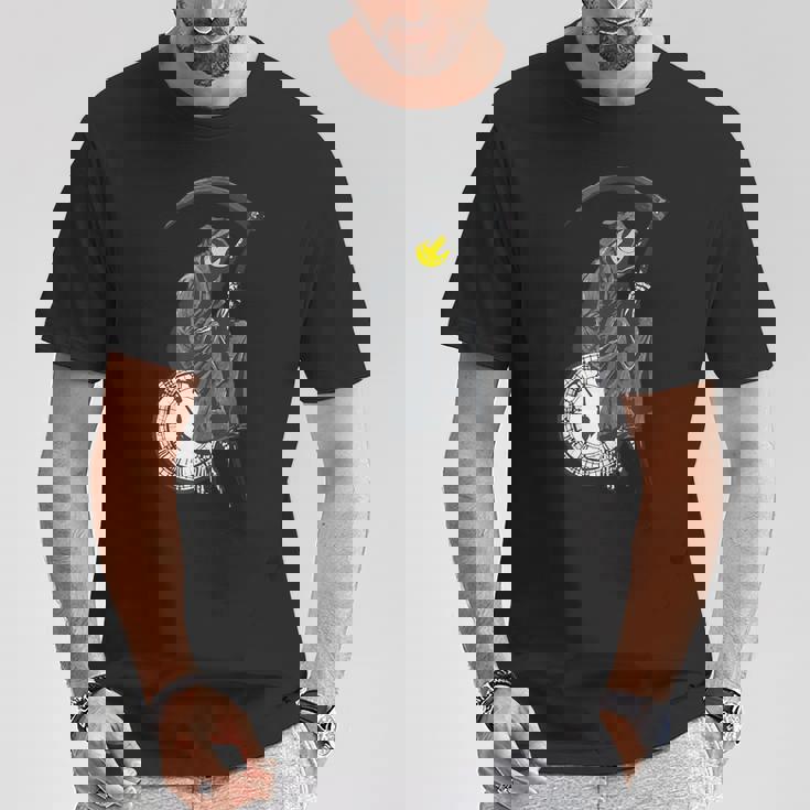 バンクシーの死神時計 Tシャツ 面白い贈り物