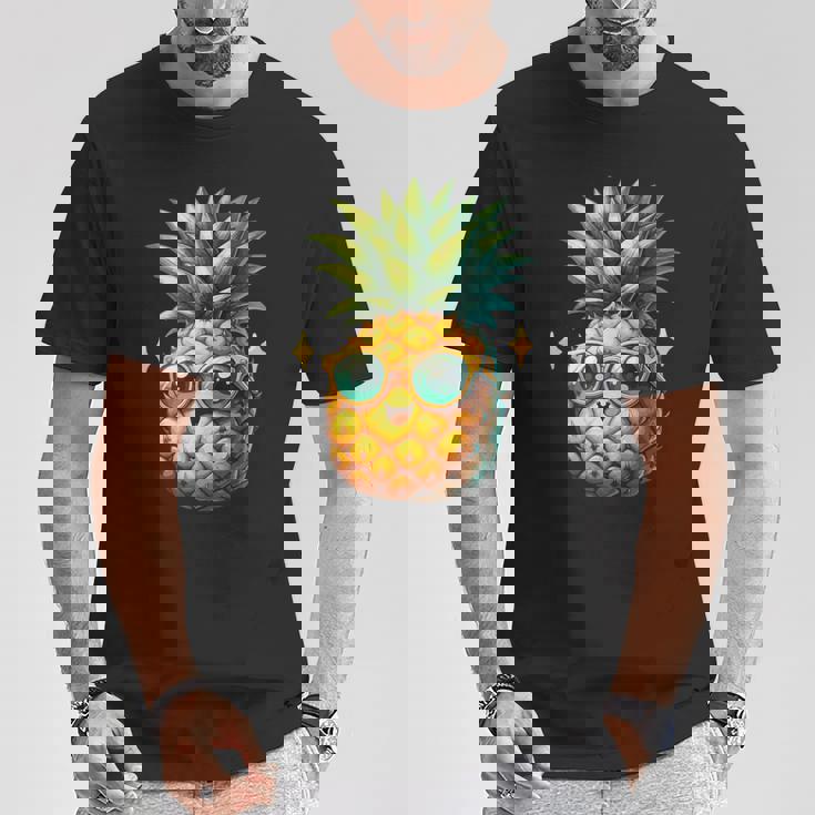 パイナップル柄 フルーツタリアン トロピカルパイナップル フルーツファン Tシャツ 面白い贈り物