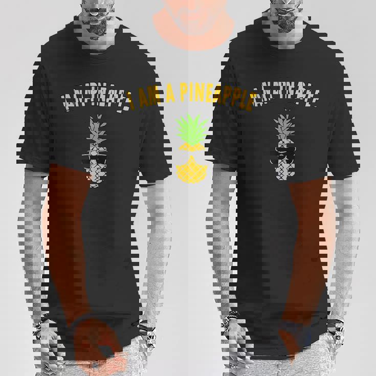 パインアップル おもしろ フルーツ ファンキー パイナップル アロハ ビーチ ハワイアン サングラス Tシャツ 面白い贈り物