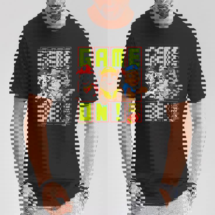 パウパトロール フットボールチーム パウゲームオン Tシャツ 面白い贈り物