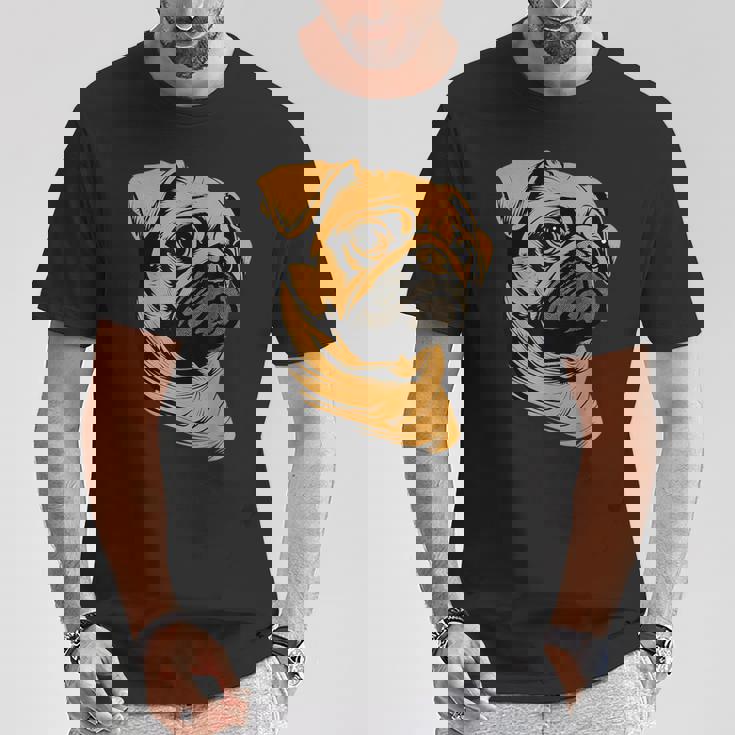 パグ 犬 デザイン ベージュ 犬 ラブ カーリン かわいい パグ Tシャツ 面白い贈り物