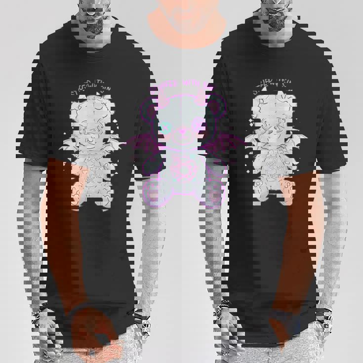 パステルゴス カワイイ 鬼熊 不気味 かわいい Tシャツ 面白い贈り物