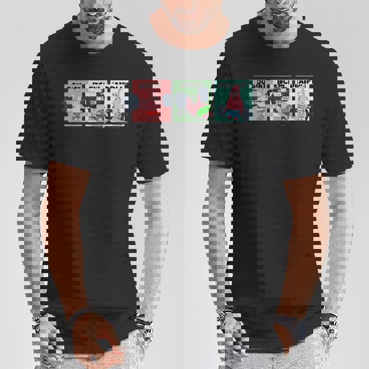 パトリック スクワット、ベンチ、デッドリフト 面白いパワーリフティング Tシャツ 面白い贈り物