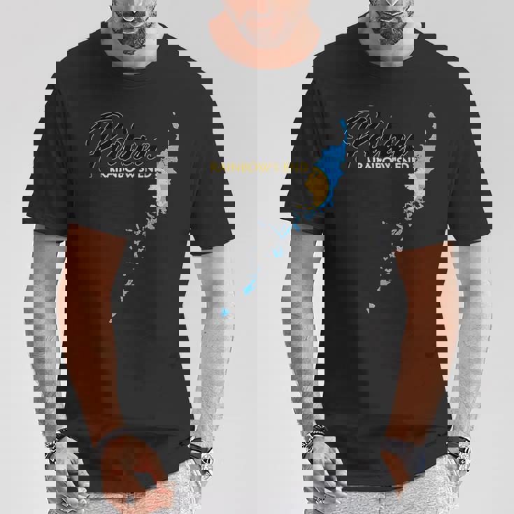 パラオ国旗 パラオ地図 Tシャツ 面白い贈り物