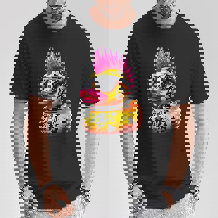 パンク アヒル アヒルの子 パンクロック 面白い 動物好き Tシャツ 面白い贈り物
