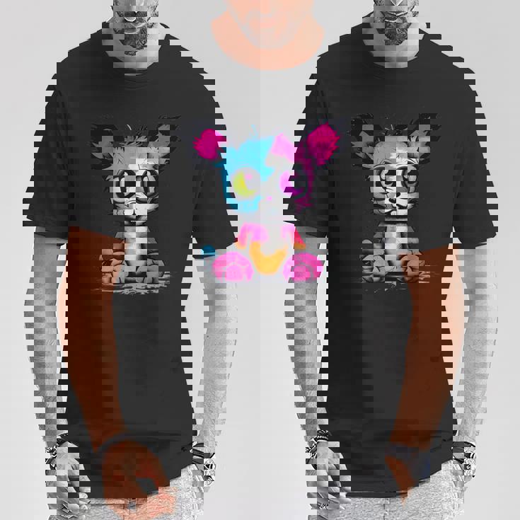 パンク モンスター 都会のぬいぐるみ くま 不気味でかわいい 怖い Tシャツ 面白い贈り物