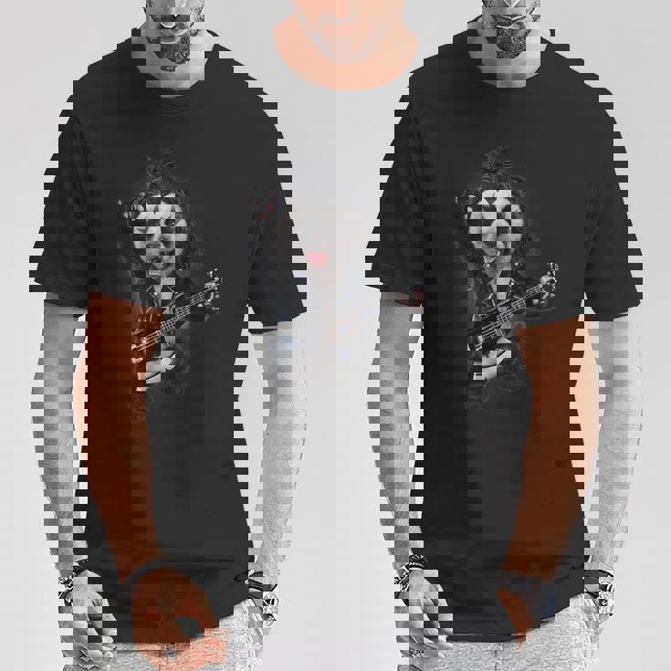 パンダ ロックスター ギター Tシャツ 面白い贈り物